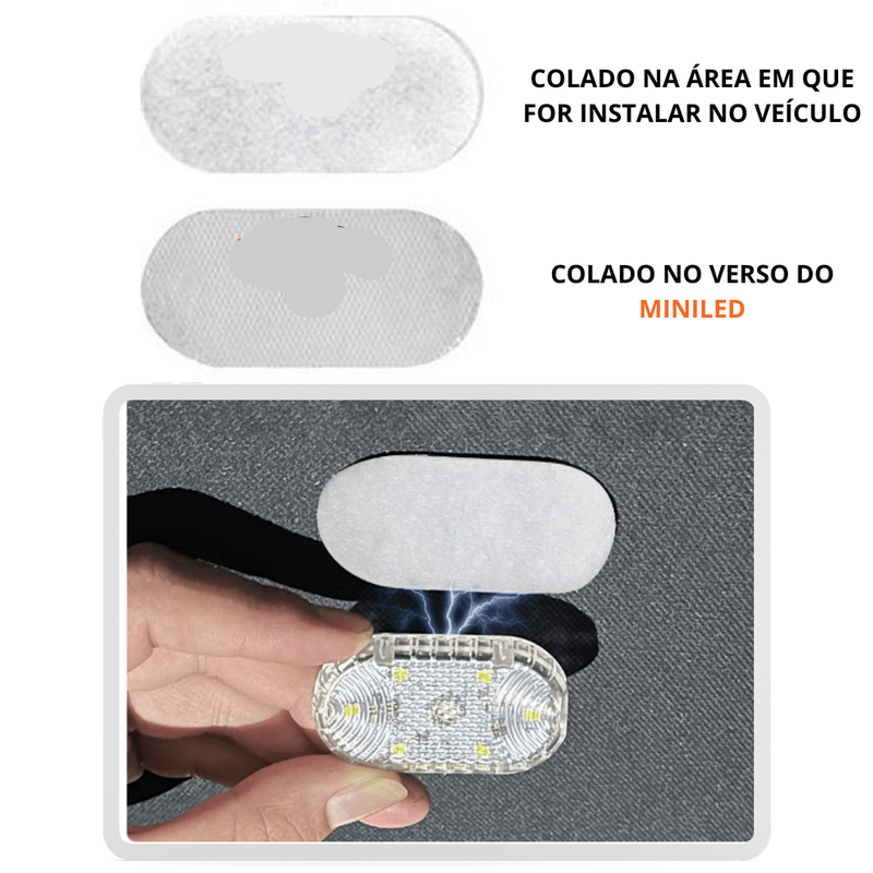 COMPRE 1 E LEVE 2 - MiniTouch Led com sensor de toque Automotivo - 7 Cores + Brinde Exclusivo