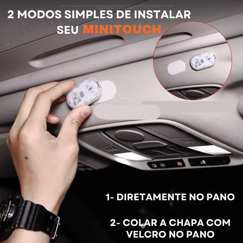 COMPRE 1 E LEVE 2 - MiniTouch Led com sensor de toque Automotivo - 7 Cores + Brinde Exclusivo