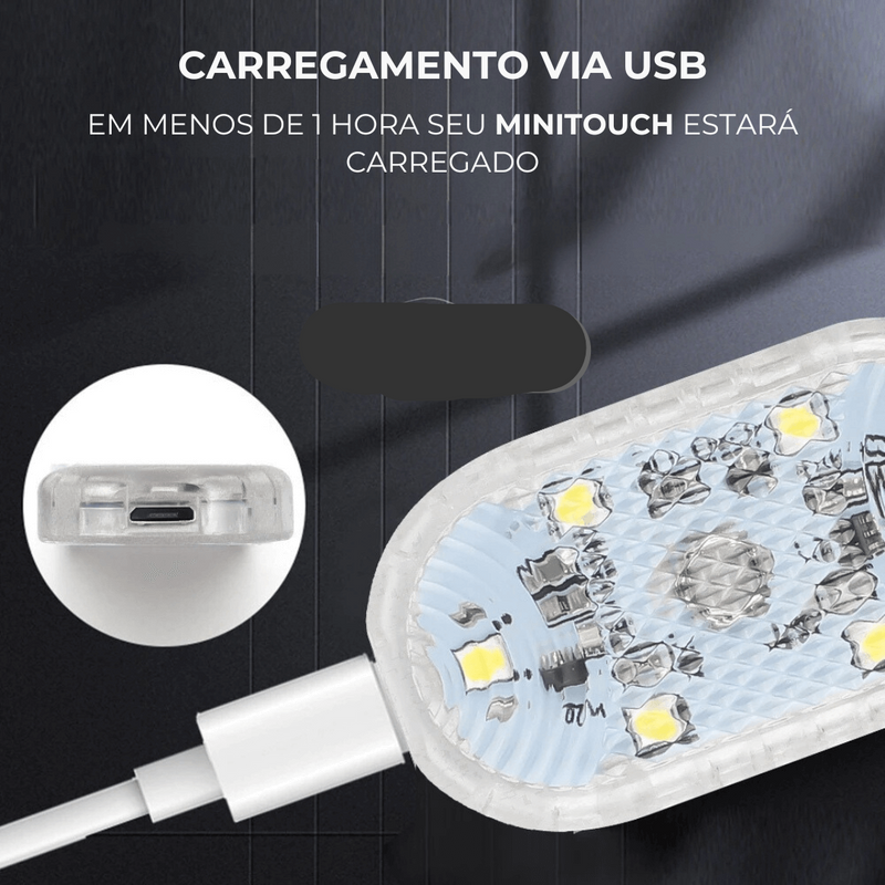 COMPRE 1 E LEVE 2 - MiniTouch Led com sensor de toque Automotivo - 7 Cores + Brinde Exclusivo