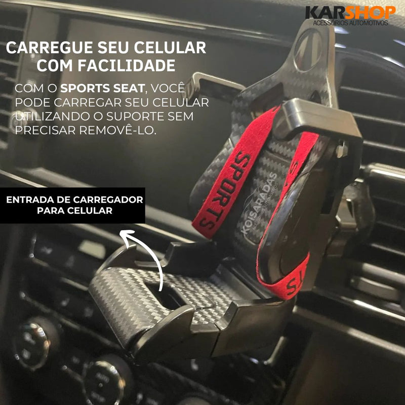 SportsSeat - Suporte Universal para celular Automotivo 360º (PROMOÇÃO DE LANÇAMENTO)