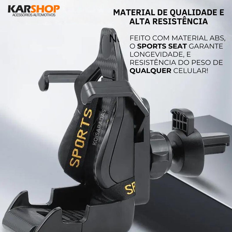 SportsSeat - Suporte Universal para celular Automotivo 360º (PROMOÇÃO DE LANÇAMENTO)