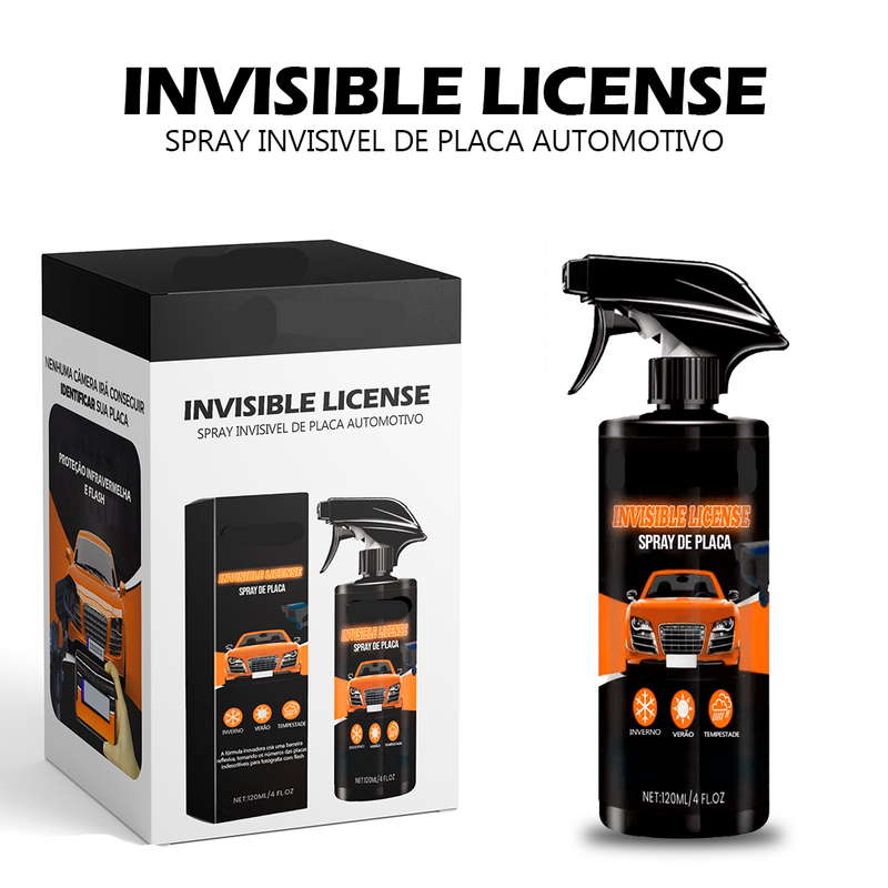 Spray Invisivel para Placas Automotivo - 120ML (ESTOQUE LIMITADO🔥)