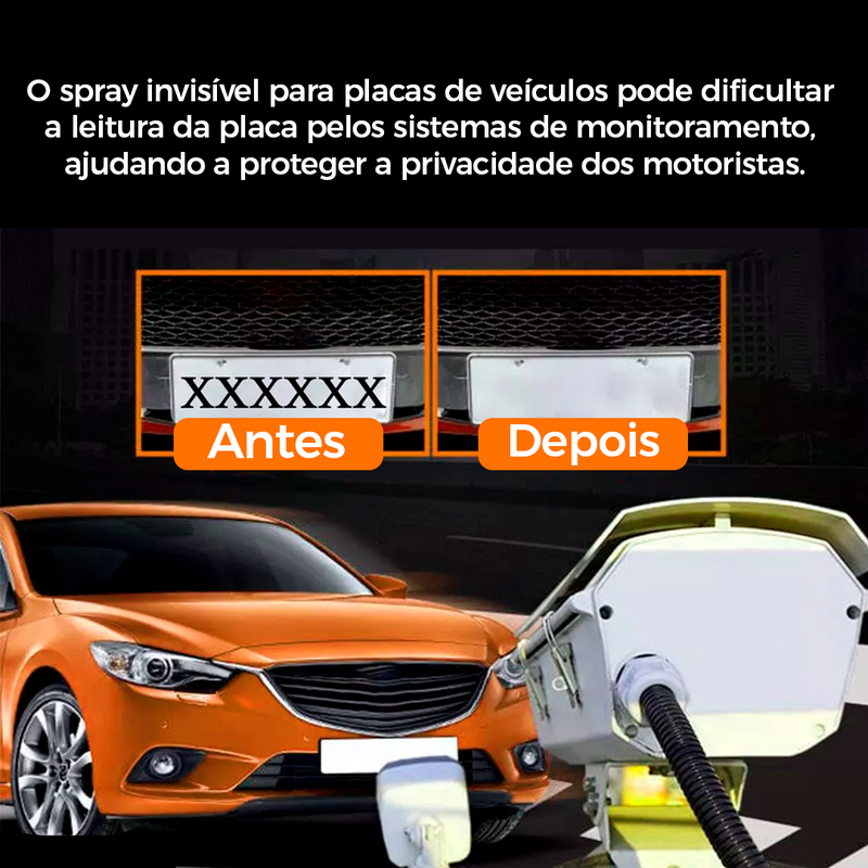 Spray Invisivel para Placas Automotivo - 120ML (ESTOQUE LIMITADO🔥)