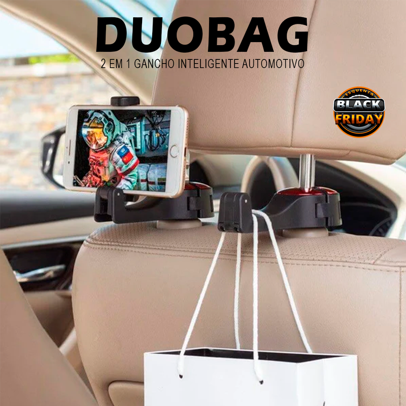 DuoBag - 2 EM 1 Gancho Inteligente para Assento de Carro (ESQUENTA BLACK FRIDAY 🔥)